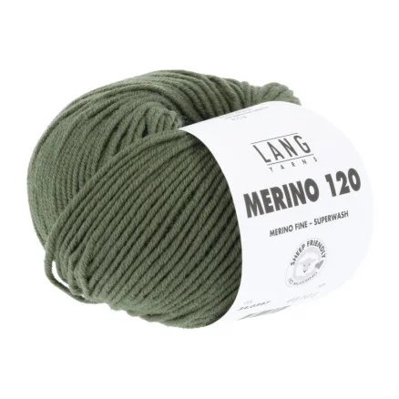 Lägg i varukorgen Long Yarns Merino 120 Garn 397 Armégrön