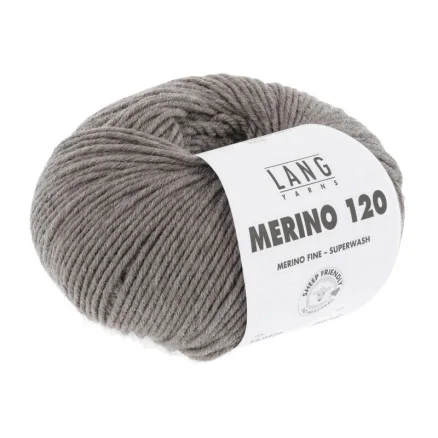 Reapris Lang Yarns Merino 120 Garn 326 Mörk Beige Melange