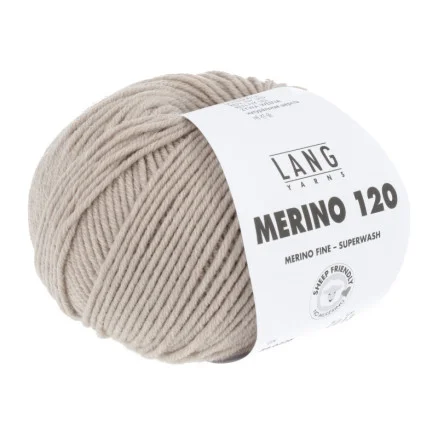 I lager Lang Yarns Merino 120 Garn 226 Beige Melange