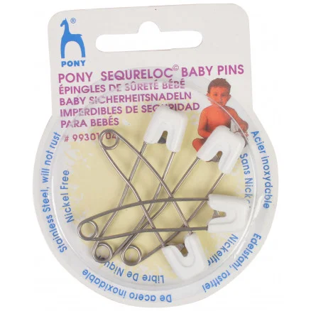 Begränsat erbjudande Pony Baby Säkerhetsnålar 51mm – 4 st.