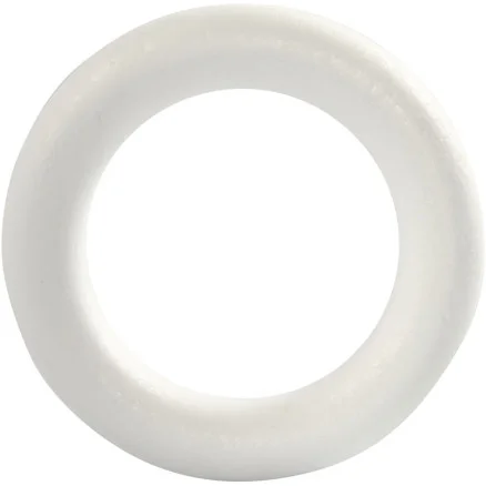 Ring, stl. 17 cm, tjocklek 30 mm, vit, 1 st. Snabb frakt