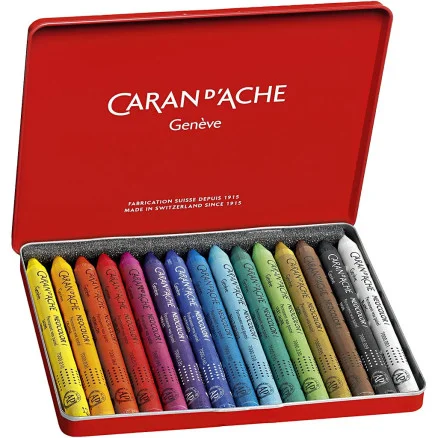 CARAN D’ACHE Neocolor I, L: 10 cm, tjocklek 8,5 mm, mixade färger, 15 st./ 1 förp. Nedsatt pris
