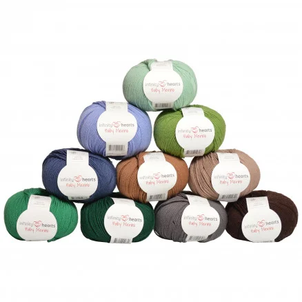 Infinity Hearts Baby Merino Garnpaket 04 Skogens färger – 10 st Sänkt pris