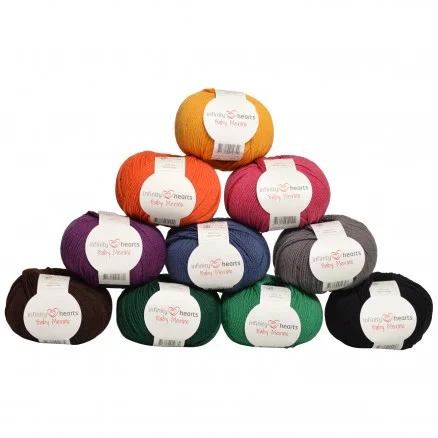 Infinity Hearts Baby Merino Garnpaket 07 Mörka färger – 10 st Köp nu