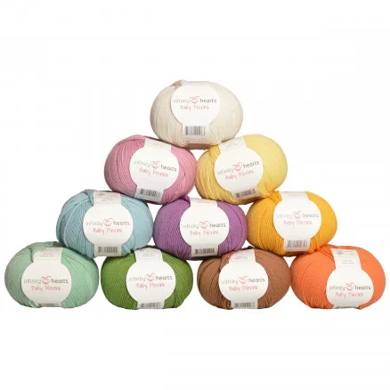 Infinity Hearts Baby Merino Garnpaket 02 Påsk – 10 st Fri frakt