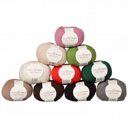 Infinity Hearts Baby Merino Garnpaket 01 Jul – 10 st Billigare