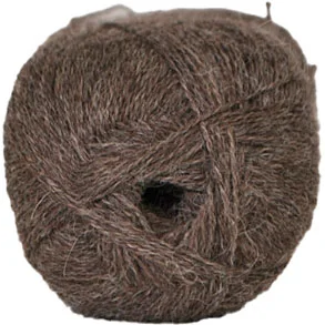 Populär Hjertegarn Alpaca 400 – Lama Ullgarn – fv 211 Brun Melange