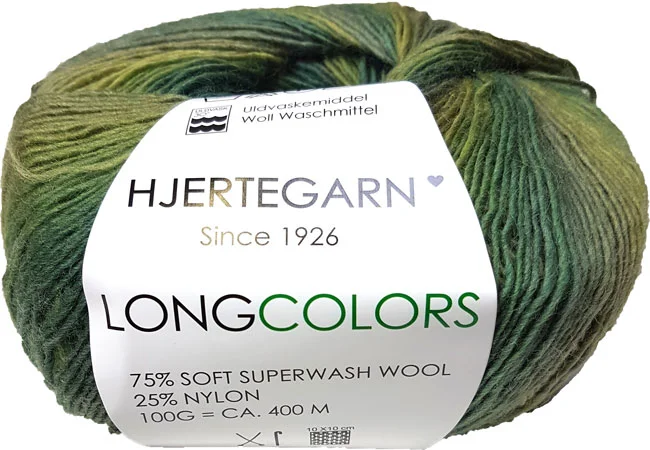 Fri frakt Hjertegarn Long Colors – Mjukt ullgarn – Fv 600 Mangfärgad