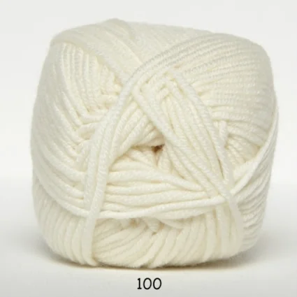 Hjertegarn Extrafine Merino 90 Garn- fv 100 Råvit Snabb frakt
