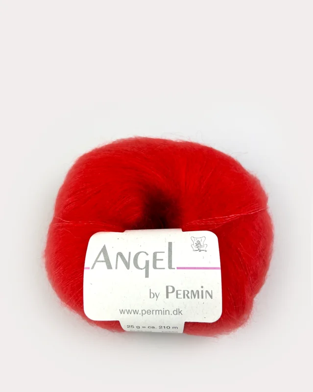 Säker betalning Angel Permin – Mohair och sidengarn – 884196 Cinnober Röd