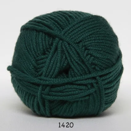 Extra rabatt Hjertegarn Extrafine Merino 90 Garn – fv 1420 Mørkgrön
