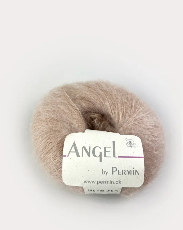 Angel Permin – Mohair och Sidengarn – fv 884131 Pastel Puder Trygg betalning