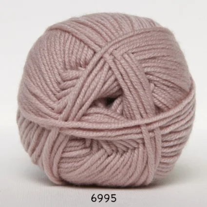 Hjertegarn Extrafine Merino 90 Garn – fv 6995 Ljus Gammalrosa Populär