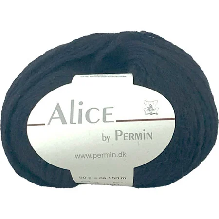 Sänkt pris Alice Permin – Alpaca Ullgarn – fv 48 Svart