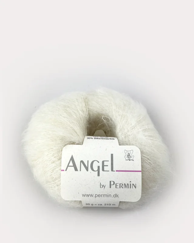 Populärt val Angel Permin – Mohair och Sidengarn – 884102 Råvit