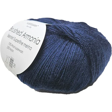 Brushed Armonia Borstad Superfine Merino Ullgarn Fv 1660 Marin Blå Trygg betalning