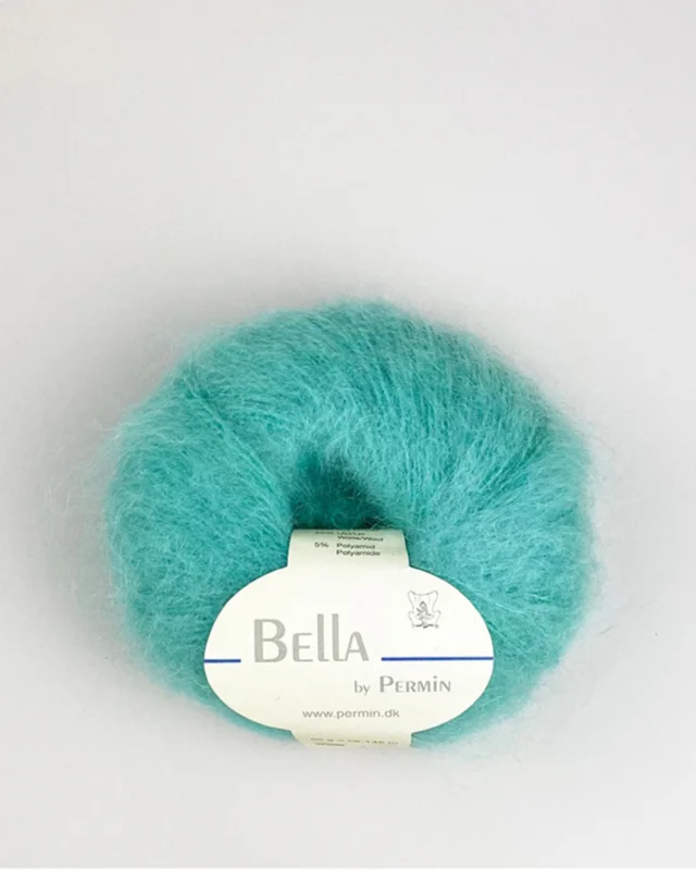 Trygg betalning Bella Permin garn – Mohairgarn med ullgarn & polyamid – fv 883295 Atlantis