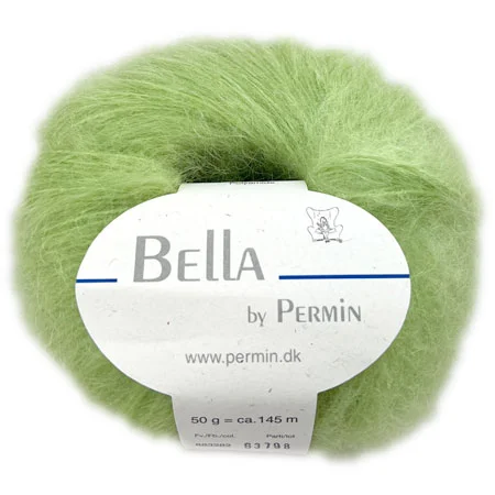 Bella Permin garn – Mohairgarn med ullgarn & polyamid – fv 883282 Ljus Grön Billig