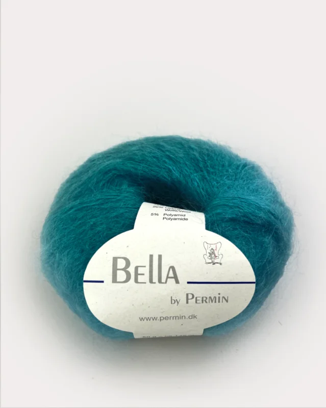 Bella Permin garn – Mohairgarn med ullgarn & polyamid – fv 883227 Mörk petrol Populärt val