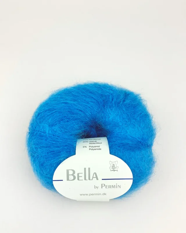 Bella Permin garn – Mohairgarn med ullgarn & polyamid – fv 883293 Electric blue Beställ nu