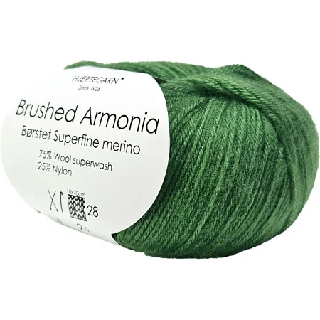 Brushed Armonia Borstad Superfine Merino Ullgarn Fv 0119 Vårgrönt Premium