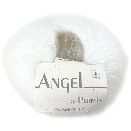Begränsat antal Angel Permin – Mohair och Sidengarn – 884101 Vit