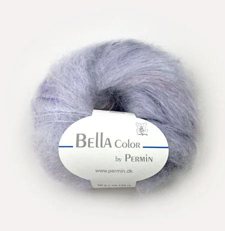 Köp online Bella Permin garn – Mohairgarn med ullgarn & polyamid – fv 883176 Ljuslila/Lila/Pink