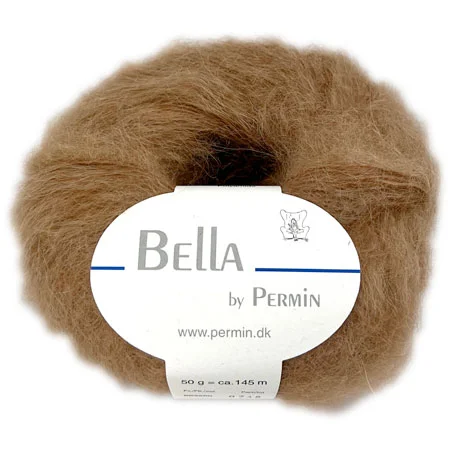 Erbjudande Bella Permin garn – Mohairgarn med ullgarn & polyamid – fv 883280 Camel