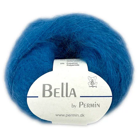 Bella Permin garn – Mohairgarn med ullgarn & polyamid – fv 883259 Jeans Blå Lägg i varukorgen