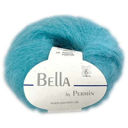 Köp online Bella Permin garn – Mohairgarn med ullgarn & polyamid – fv 883260 Turkus