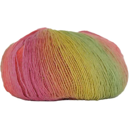 Populärt val Hjertegarn Long Colors – Mjukt ullgarn – Fv 606 Mangfärgad