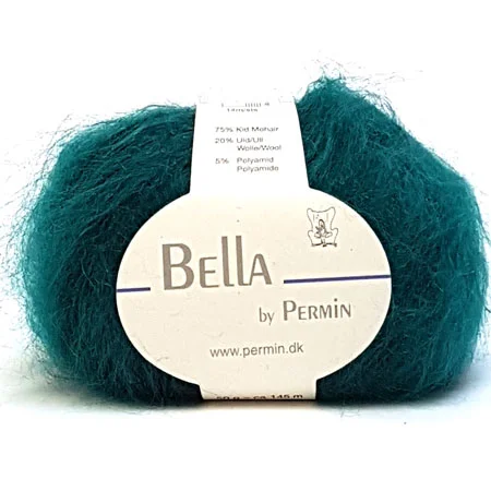 Fynd Bella Permin garn – Mohairgarn med ullgarn & polyamid – fv 883252 Flaskegrön