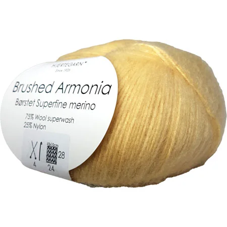 Brushed Armonia Borstad Superfine Merino Ullgarn Fv 826 Gul Sista chansen