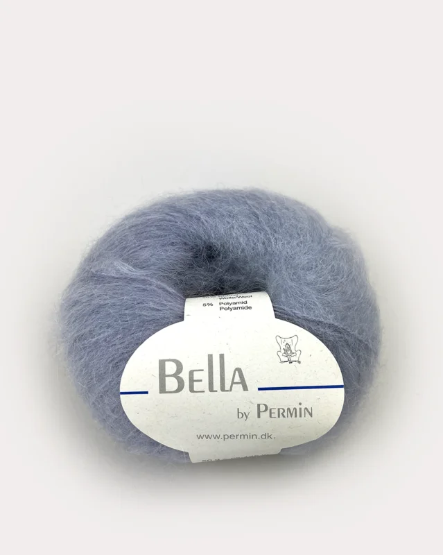 Fynd Bella Permin garn – Mohairgarn med ullgarn & polyamid – fv 883263 Ljusgrå