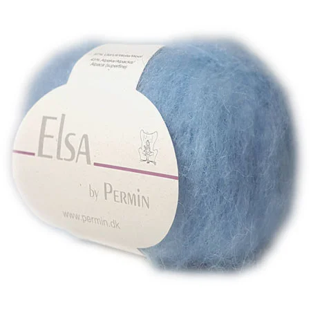 Elsa By Permin – Alpaca ull & Ullgarn – Fv 880710 Ljus Blå Kampanjpris