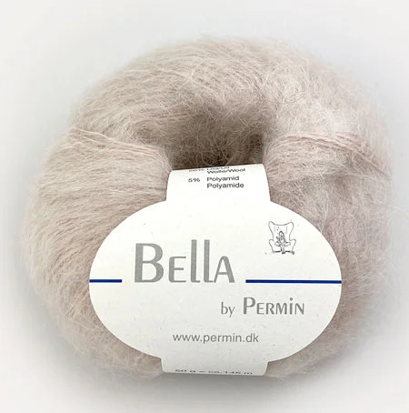 Populär Bella Permin garn – Mohairgarn med ullgarn & polyamid – fv 883271 Beige