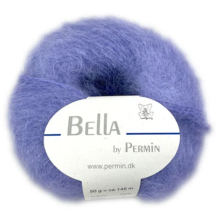 Utförsäljning Bella Permin garn – Mohairgarn med ullgarn & polyamid – fv 883254 Ljus Lilla