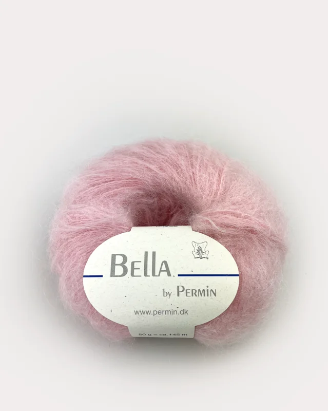 Bella Permin garn – Mohairgarn med ullgarn & polyamid – fv 883264 Rosa Lägg i varukorgen