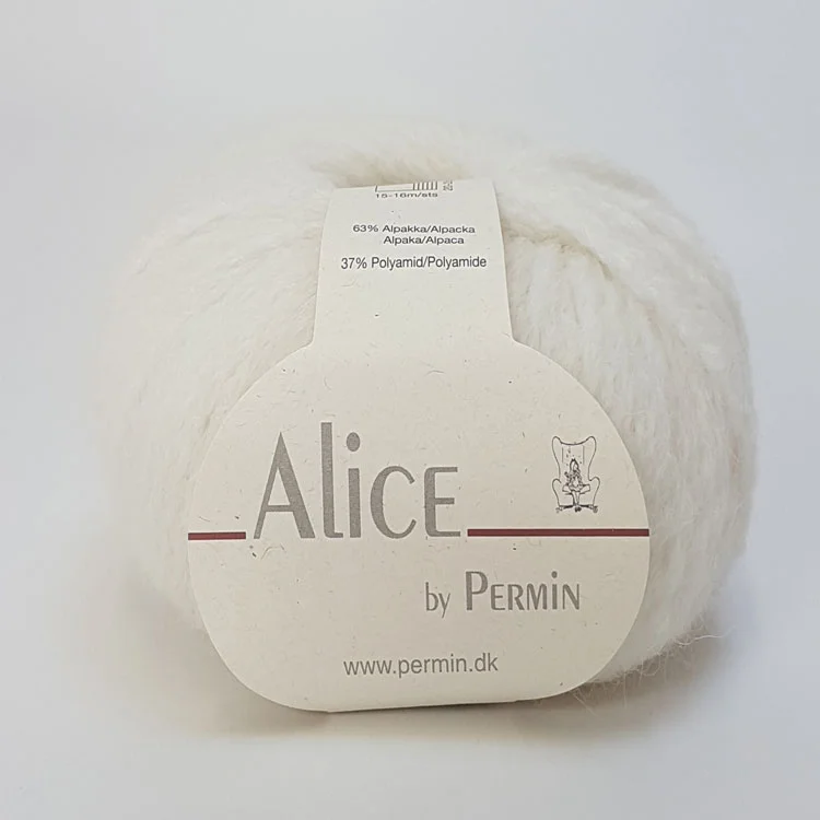 Reapris Alice Permin – Alpaca Ullgarn – fv 01 Råvit
