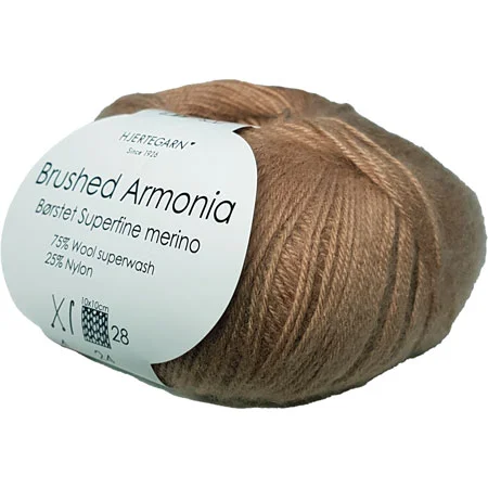 risnedsättning Brushed Armonia Borstad Superfine Merino Ullgarn Fv 1328 Nougat