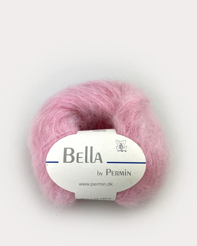 Expressleverans Bella Permin garn – Mohairgarn med ullgarn & polyamid – fv 883258 Ljuseröd
