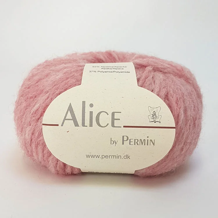 Alice Permin – Alpaca Ullgarn – fv 10 Rosa Bästa pris