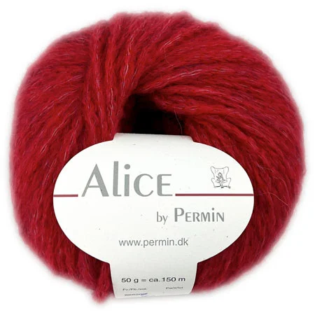 Alice Permin – Alpaca Ullgarn – fv 886240 Röd Rea