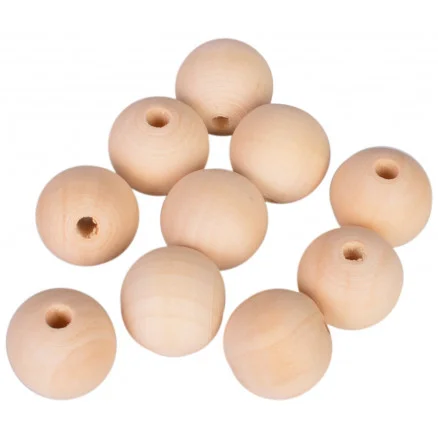 Infinity Hearts Träpärlor Runda 25mm – 10 st Fynd