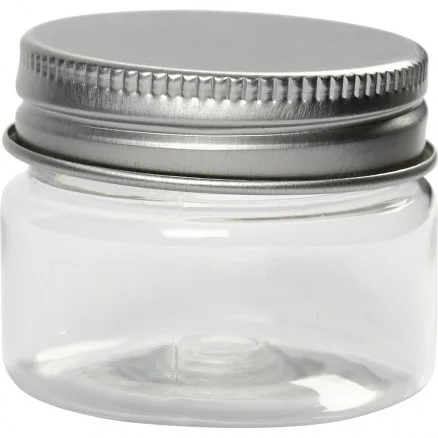 Nedsatt pris Plastburk med lock 35ml 3,5x4,5cm – 10 st.