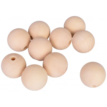 Populär Infinity Hearts Träpärlor Runda 30mm – 10 st