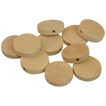 Köp nu Infinity Hearts Träpärlor Platta 20mm – 10 st.