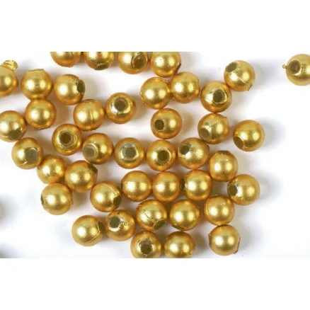 Vaxpärlor 4mm 500g matt guld Fri frakt