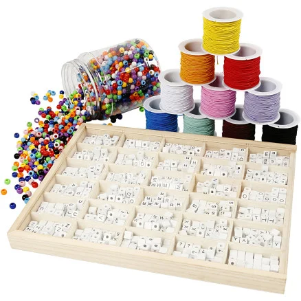 Grupp DIY Kit Bokstavspärlor på armband, 1 set Begränsat erbjudande
