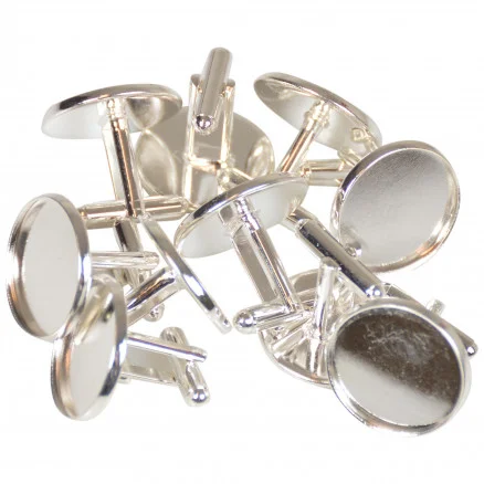 Beställ idag Infinity Hearts Manchettknapp DIY Järn Silver Ø20mm – 10 st